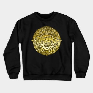 Gold Money pirate coin with a skull Crewneck Sweatshirt